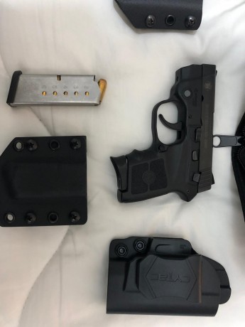Pongo en venta mi s&w bodyguard 380, con 100 disparos realizados, 1 tirada. Funda interior, exterior 00