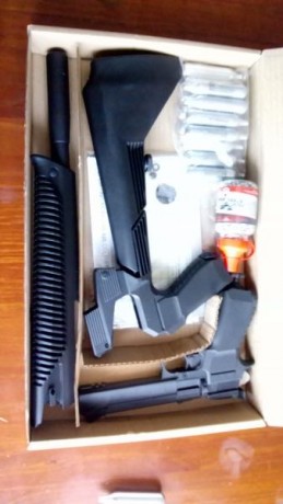 Se vende pistola BAIKAL 651M con factura aún en garantía. 
Es arma de doble acción alimentada bombonas 20