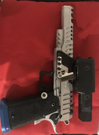 Vendo pistola SPS  Open Vista último modelo calibre 9 mm. Con dos cargadores de 22 cartuchos y otro de 01