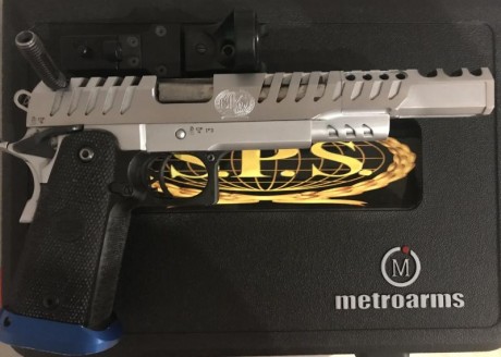 Vendo pistola SPS  Open Vista último modelo calibre 9 mm. Con dos cargadores de 22 cartuchos y otro de 00