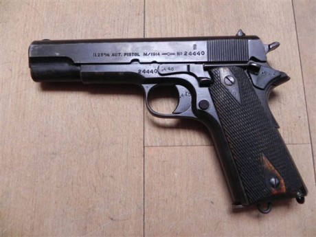 Olá companheros acabo de comprar una Colt Kongsberg Mod 1914 del anho 1941 del calibre 45 la arma es el 02
