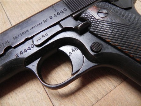 Olá companheros acabo de comprar una Colt Kongsberg Mod 1914 del anho 1941 del calibre 45 la arma es el 00