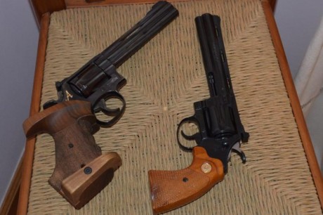 Hola a todos,

Cambio revolver Colt Diamondback calibre 22LR cañon 6" por Smith & Wesson  con 00