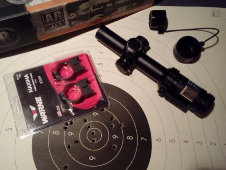 Hola Compañeros:
Vendo visor BUSHNELL 1-4X24 Iluminated + Anillas de acero Warne Maxima, todo ello nuevo, 01