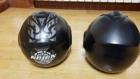A la venta por renovación dos cascos modulares (abatibles) marca NOLAN. 

Los dos son de talla L (+-57/58cm). 12