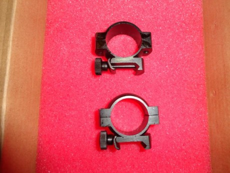 Vendo anillas de 1" para carril Weaver, carabina 22. Nuevas a estrenar 12 € + envío. 02