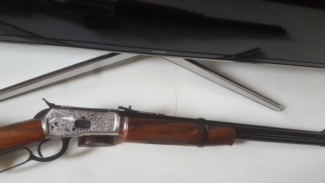 Se vende rifle palanquero Tigre de coleccion en calibre 44-40, es un rifle personañizado y costumizado 01