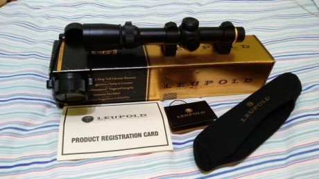 Visor Leupold Vari X  de 1,5-5x20 retícula dúplex ideal para tiros en montería y batidas por su pequeño 02
