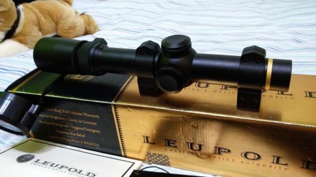 Visor Leupold Vari X  de 1,5-5x20 retícula dúplex ideal para tiros en montería y batidas por su pequeño 01