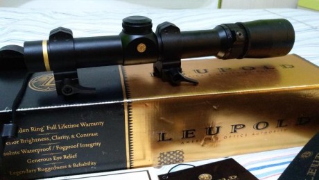 Visor Leupold Vari X  de 1,5-5x20 retícula dúplex ideal para tiros en montería y batidas por su pequeño 00