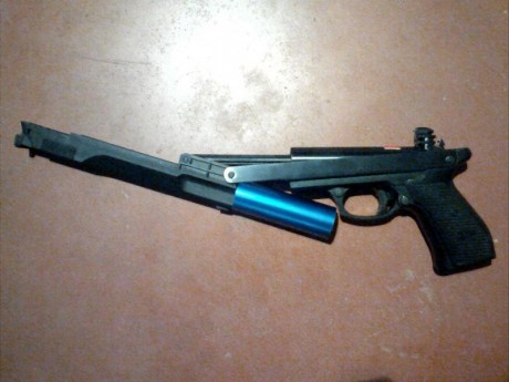 Se trata de poner un moderador a una Gamo PR-15 con cañon de la Compact, que sobresale unos 25 mm, dejando 50