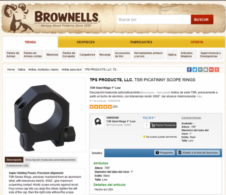 Buenos días,
Pongo a la venta un conjunto formado por visor bushnell elite táctical 10x40 + anillas tps 22