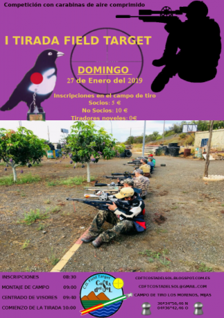 I TIRADA FIELD TARGET - CDFT.C. del Sol 27/01/19

Hola a todos,

Siempre que el tiempo nos lo permita, 00