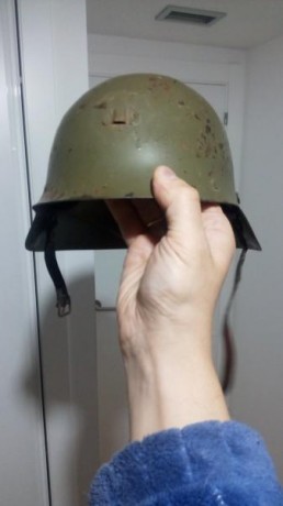 Buenas compañeros, vendo casco M26 con alas, usado en nuestra guerra civil y reutilizado terminada la 02