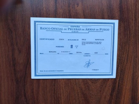 Se vende Bergara b14 hmr en calibre 308w con cañón de 24 pulgadas. Todo en perfecto estado. Tiene un carril 21
