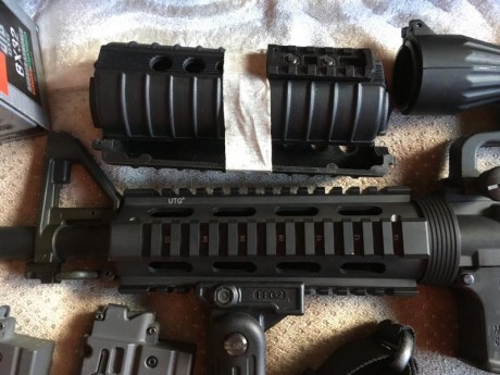 Vendo carabina semiautomatica Colt M4 calibre 22lr en perfecto estado
Tengo sus manuales, correa de transporte, 01