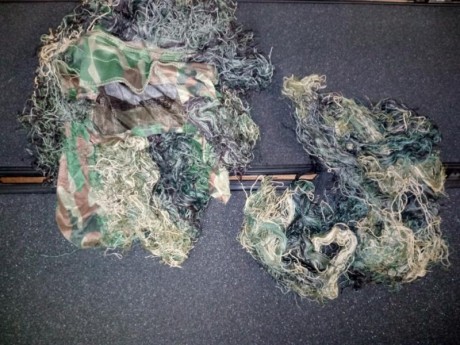 VENDIDO!!! Ghillie nuevo.
Marca Mil-Tec 
Talla M/L
Camo Woodland.
Traje de 4 piezas (pantalones, chaqueta, 00