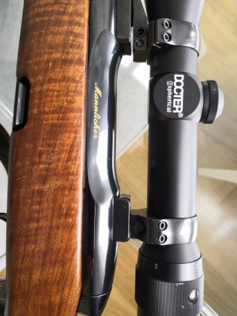 Vendo Steyr Mannlicher SBS 96 Luxus, calibre 300 W.M., correa de piel, Gatillo pelo francés, visor Docter 02