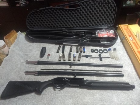 Vendo benilli crioconfort con dos cañones uno de 66 con dos bandas en fibra de carbono una de 6mm y otra 02