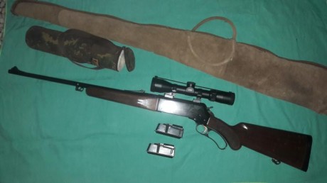 Un amigo me encarga la venta..el rifle tiene sus roces camperos y demás pero disparos poco. Un 30-06 de 02