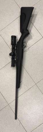 Vendo Sako 85 Sinthetic Black en calibre 270 con cañón fluteado, totalmente nuevo solo dos meses y 12 02