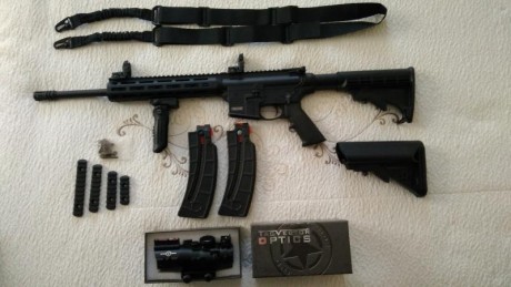 Vendo Carabina semiautomática Smith & Wesson M&P15-22 Sport, prácticamente nueva. He tirado 50 12