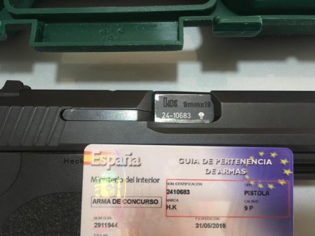 vendo H&K USP 9mm con cuatro cargadores 

incluye cinturón velcro de IPSC Double Alfa con 4 portacargadores 112