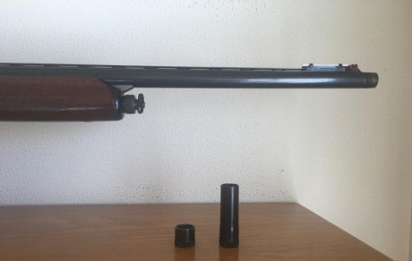 Vendo escopeta  BERETTA A301 

Semiautomática, con gases, y polichoque exterior.
Largo cañón 67 cm., con 00