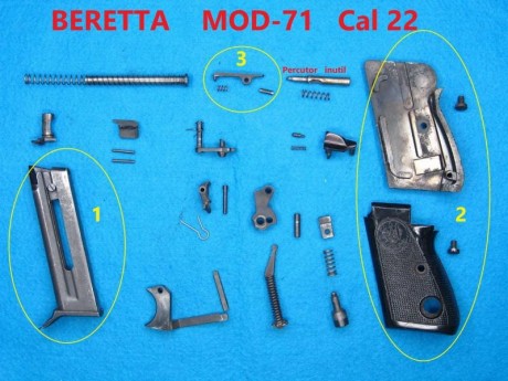 Ofrezco diverso piecerio (NO PIEZAS FUNDAMENTALES) procedente de un Lote de Armas que ya estaban INUTILIZADAS, 01