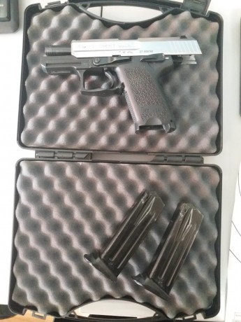 VENDO PISTOLA HK USP COMPACT, CALIBRE 9X19, GUIADA EN "A". MUY POCO USO. PERFECTO ESTADO. DOS 02