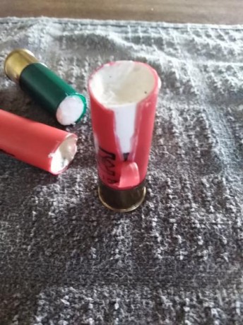 Hola compañeros, resulta que arme unos cartuchos usados de practica para la escopeta, los corte y rellene 00