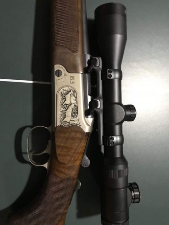 Vendo rifle express Merkel B3 por no uso. Calibre 9,3x74R como nuevo. Se vende con monturas originales 01