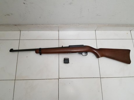 Se vende carabina RUGER 10/22.
Carabina semiautomatica, seguramente la mejor semiautomatica que se fabrica.
Muy 02