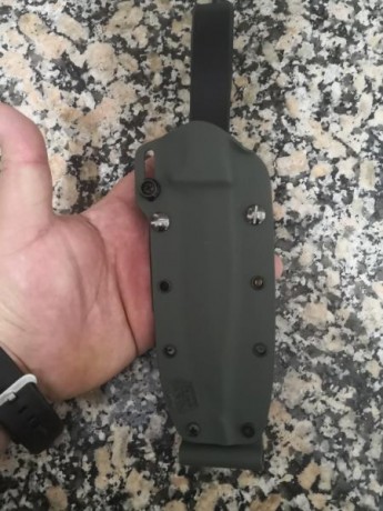 Se vende funda de kydex a estrenar hecha por el sastre del kydex con tahalí en cuero de vaquetilla color 02
