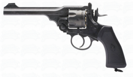 Vendo revólver Webley MK VI Battlefield nuevo sin usar en su caja original. 
Me lo regalaron y no lo he 00