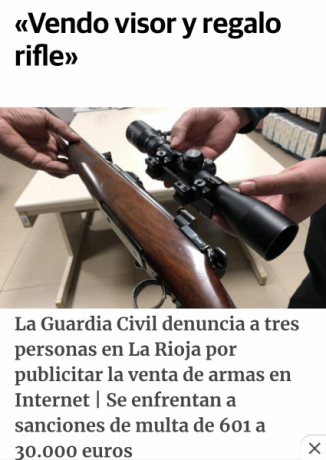 Eso del boli no vale, lo q esta prohibido es la exhibición del arma. CUIDADITO CON LOS ANUNCIOS EN PÁGINAS 00