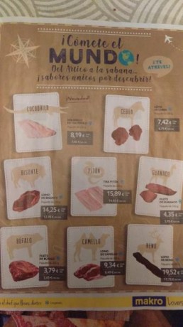 Muy buenas, 

Ya sé que es poco o nada usual pero ¿donde se puede comprar carne fresca de hipopótamo en 110