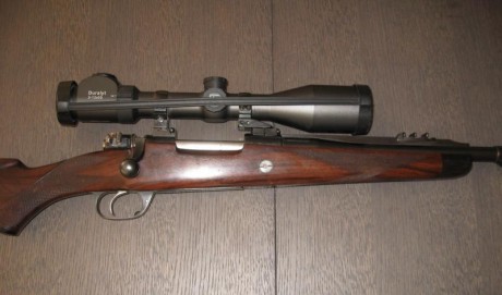 VENDIDO. Vendo rifle marca BOPE(artesanal) en calibre 8X68. Con visor ZEISS DURALYT con reticula luminosa. 01