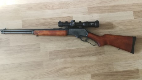 Hola.

Vendo Marlin 30 AS calibre 30-30. Cañón Micro Groove de 20" . Con señales de uso , pero en 02