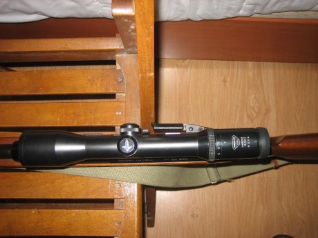 Hola.  Rifle semiautomático, es el de cañón largo con freno de boca calibre 30/06, dos cargadores de 2 21