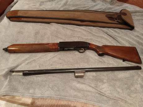 Escopeta semiautomática calibre 12 de la marca Beretta (Saut) Mod.A302. En muy buen estado ya que apenas 01