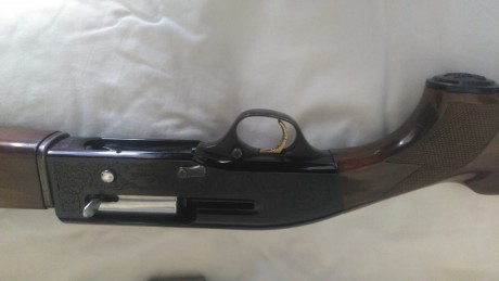 Escopeta semiautomática calibre 12 de la marca Beretta (Saut) Mod.A302. En muy buen estado ya que apenas 10