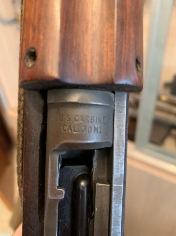Vendo U.S. CARABINE M1 inutilizada en calibre .30M1, fabricada por UNDERWOOD en el año 1943, correa y 12