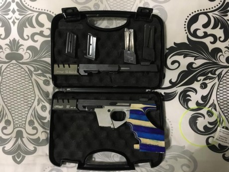 Por dejar la afición vendo pistola Walther GSP Expert con doble carro: del 22 y 32. La compré con una 00