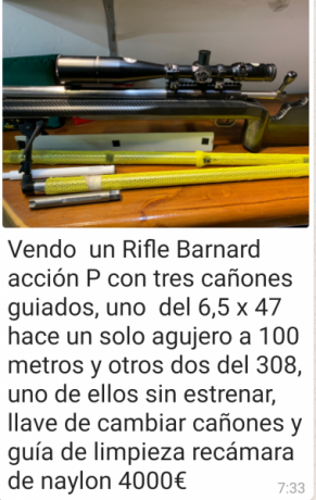 Un amigo me pide q anuncie este rifle 00