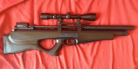 Se vende ONIX Bulk multitiro calibre 4,5 con visor 3-9x40 y funda, 450€ envío incluido, carabina sola 12