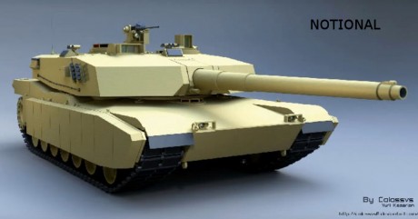 Mirad la foto:

Si, es el nuevo Abrams, llamado M1A2C; han hecho su trabajo con la protección activa. 21