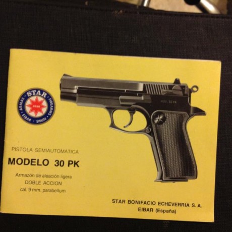 Se vende manual pistola Star 30 PK en buen estado. 
Precio 10 € más portes. 01