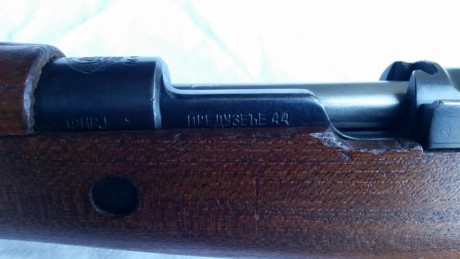 Vendo un K-98 impecable es un M-48 sino me equivoco yugoslavo porque tiene unas letras rusas calibre 8x57 00