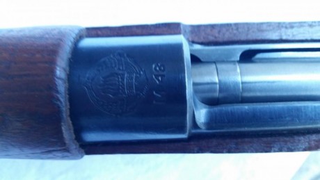 Vendo un K-98 impecable es un M-48 sino me equivoco yugoslavo porque tiene unas letras rusas calibre 8x57 12